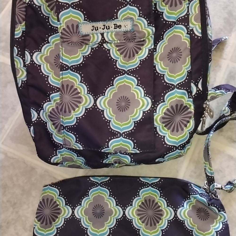 Ju-Ju-Be Floral Pattern Backpack in Purple and Green - Picture 8 of 17